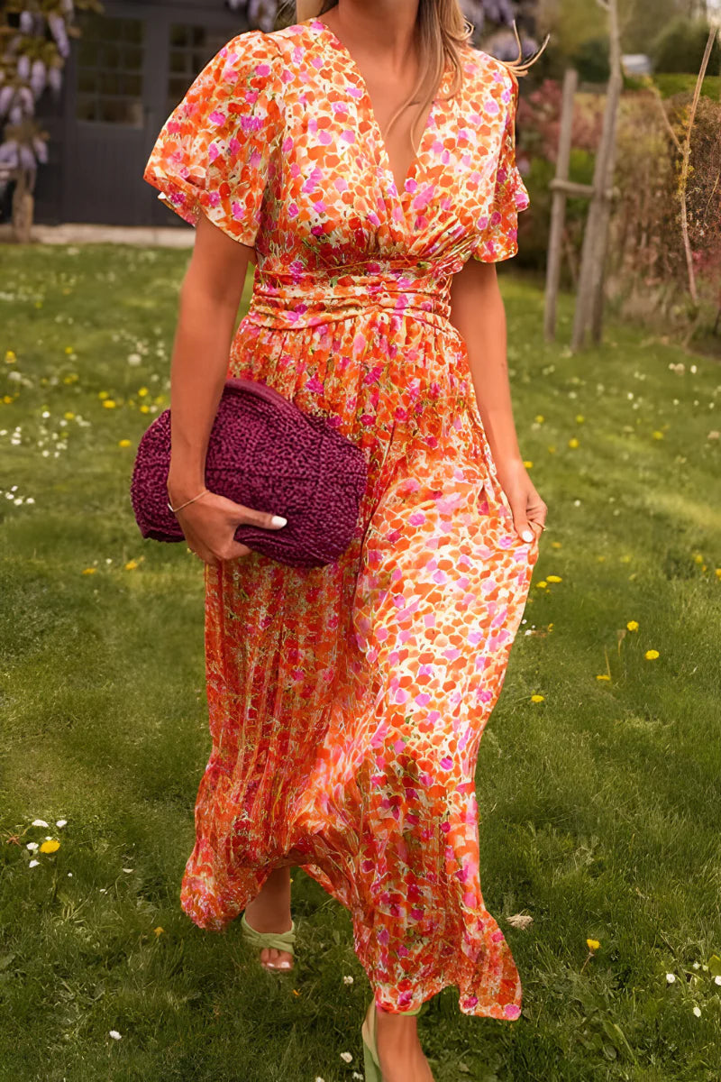 BESS - V-NECK MAXI DRESS