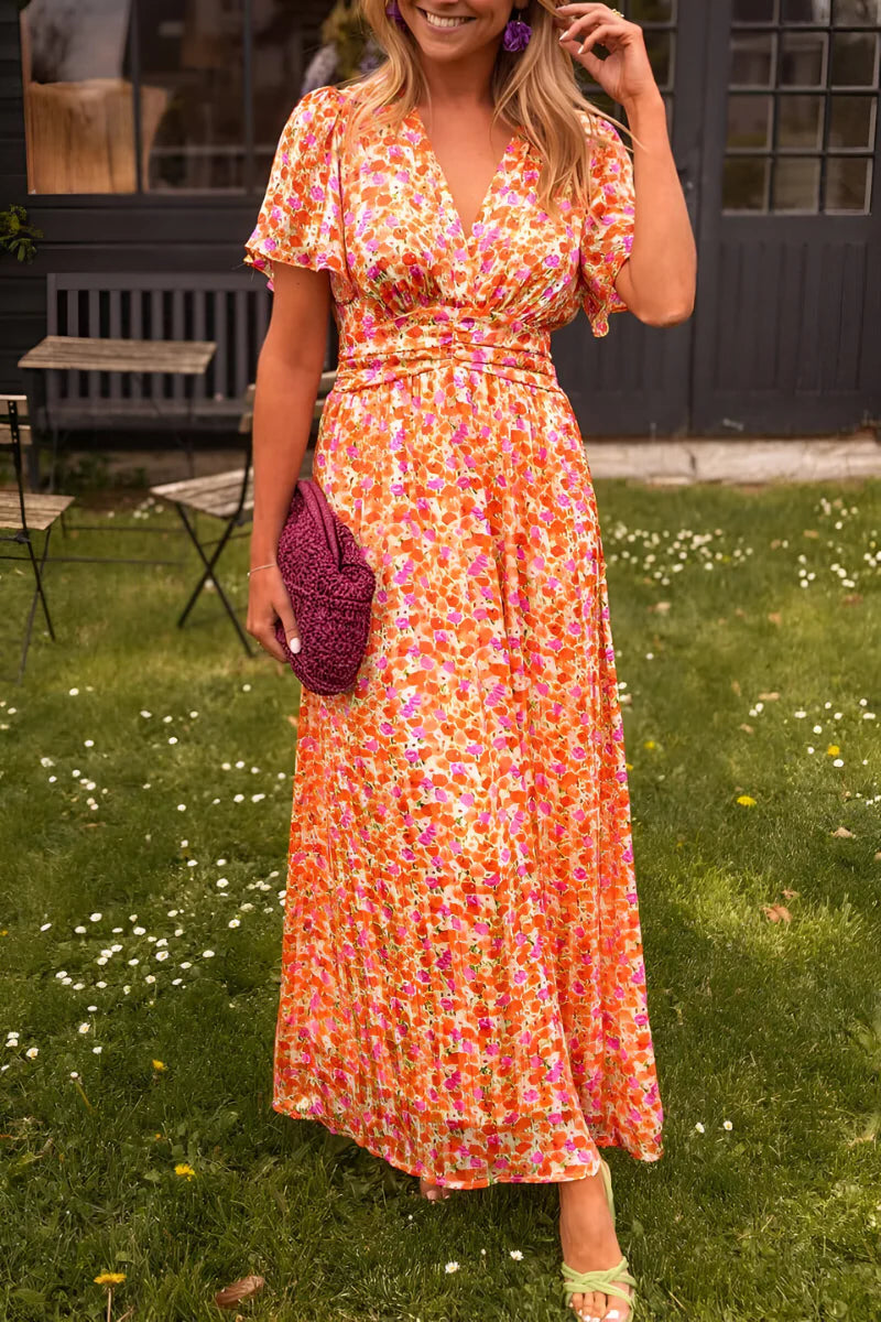 BESS - V-NECK MAXI DRESS