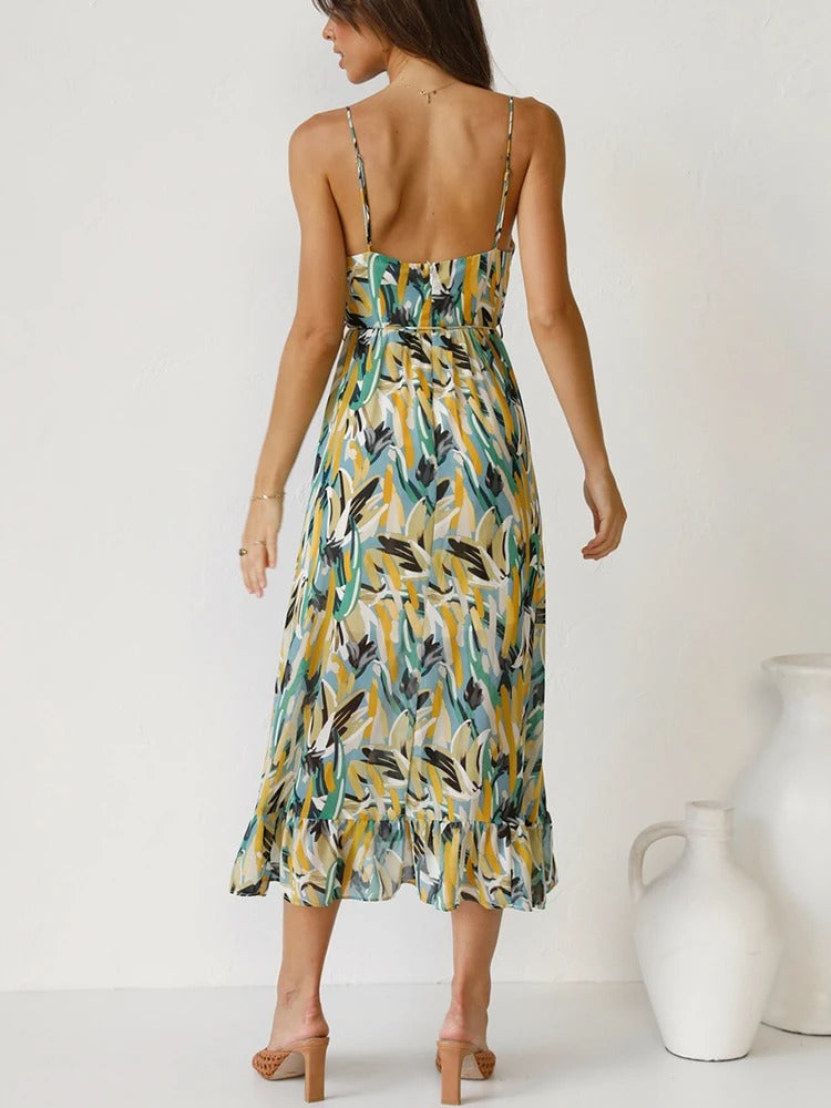 CLARA - CASUAL FLORAL PRINT LONG DRESS